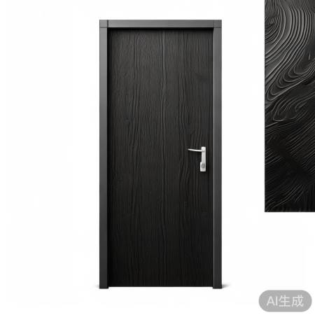 黑木纹贴纸，仿真防盗门装饰