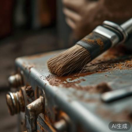 轻刷去锈，如给保险柜洗澡