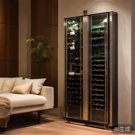 红酒柜与沙发高度协调