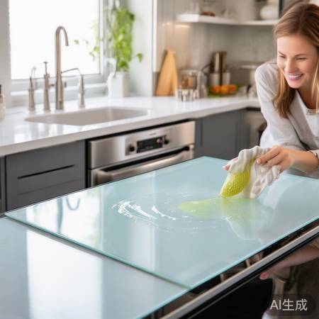 玻璃灶面板，一擦即净