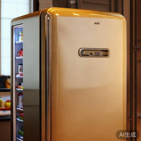 复古金属冰箱,食材保鲜好助手