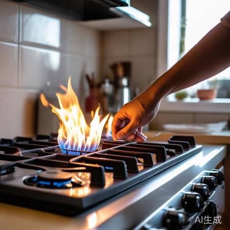 燃气灶烹饪,注意通风防火