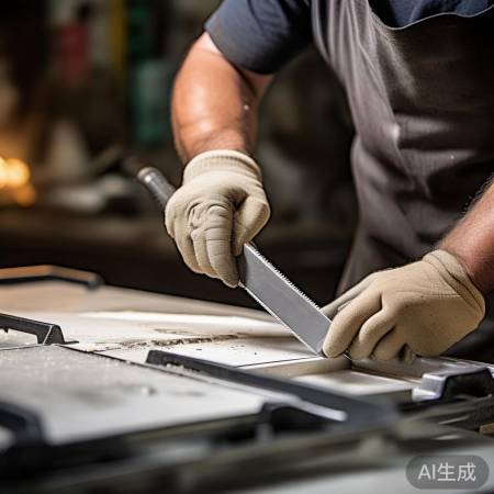 锯孔洞,勿用力猛