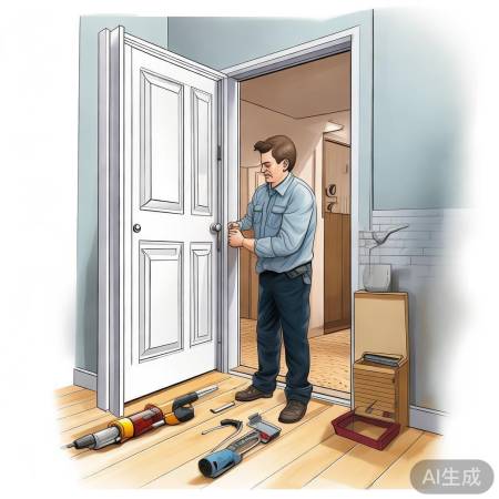 防盗门单向锁安装步骤详解