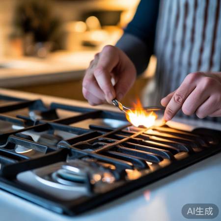 燃气灶火力不足，检查进风口。