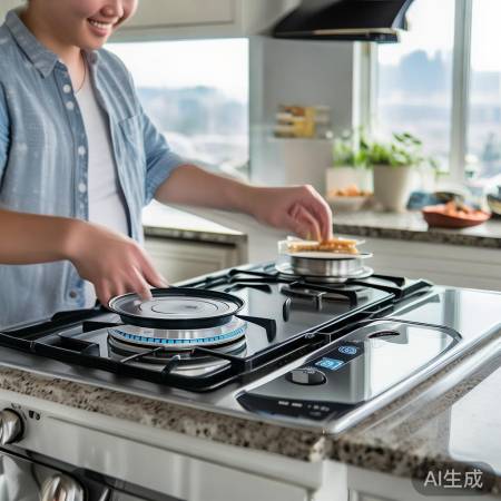 荣事达燃气灶,智能定时,烹饪无