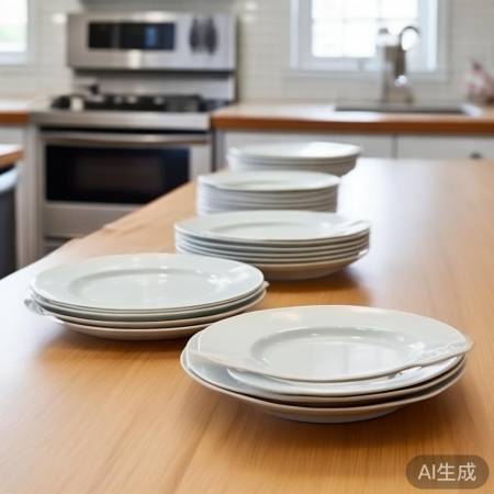 碗盘摆放留间距