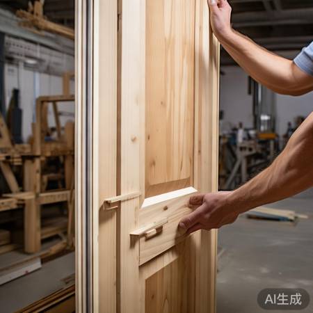 安装门扇，确保垂直平整