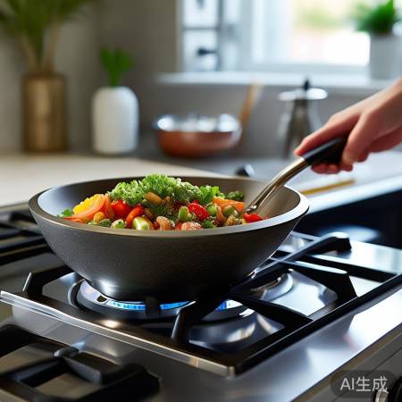 麦饭石炒锅,烹饪健康首选