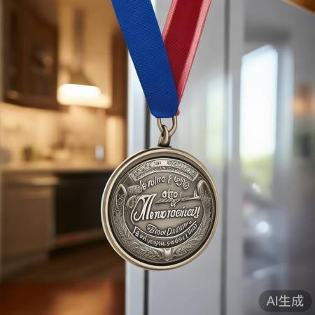 个性奖牌冰箱贴膜，正能量满满。