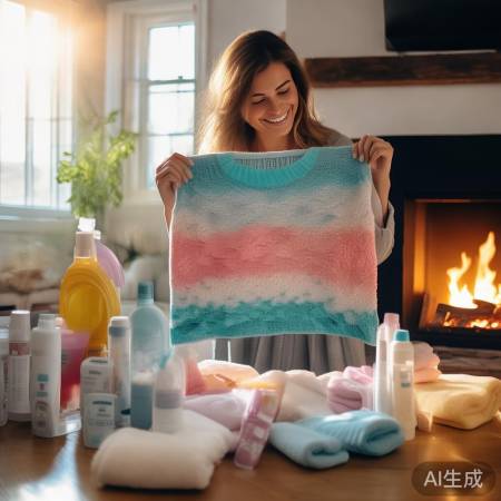 毛衣洗净又漂亮，下期见！