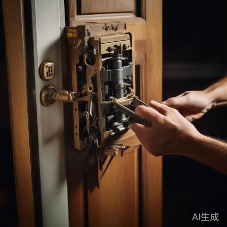 拆锁舌，小心别伤部件