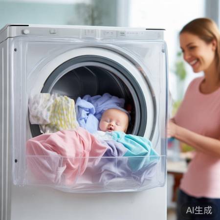 小天鹅母婴洗衣机罩,贴心呵护宝宝衣物卫生