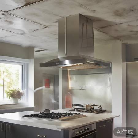 水泥板安装油烟机：吸油、隔音、