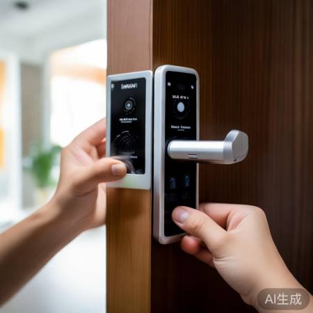“兰考指纹锁，简易安装省心”