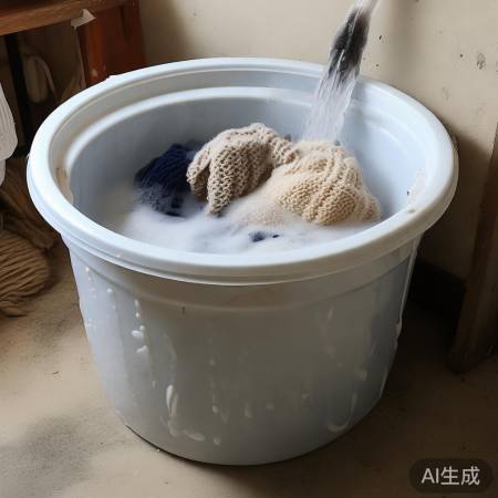 塑料桶洗衣机洗涤效果一般，皮肤