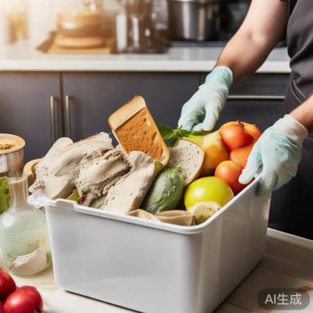 变质食物别留，健康为重，戴手套