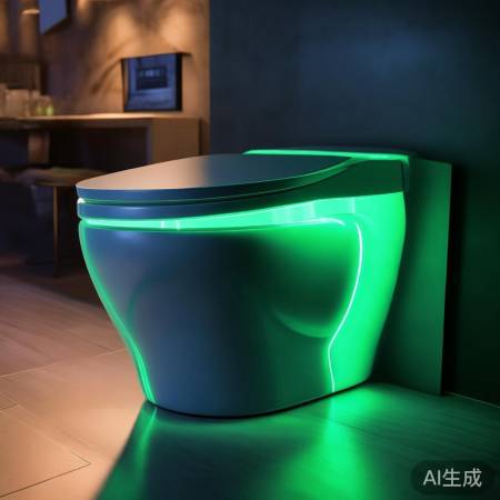 智能马桶侧面灯绿色闪烁，体验升级新亮点