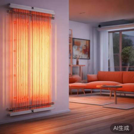 “空气能铜管取暖，节能高效。”