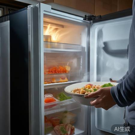 热食勿直放冰箱，耗电且影响食物