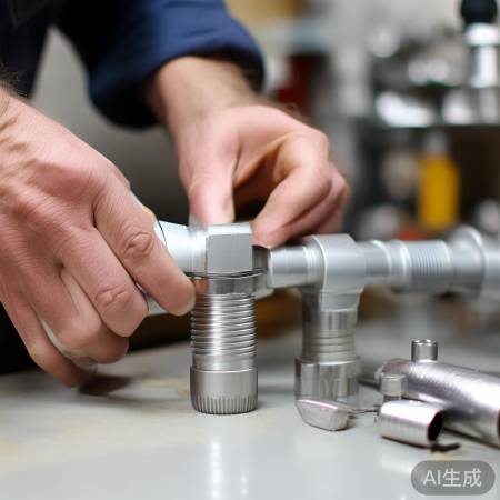 水管连接,涂抹生料带