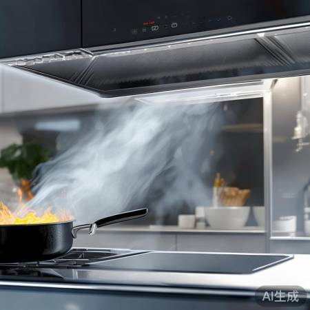 智能油烟机，吸力强排烟快