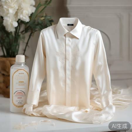丝绸衬衫，手洗或专业干洗