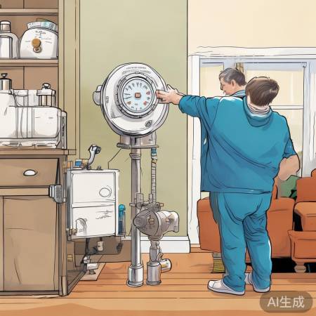 检查水表阀,调整水压