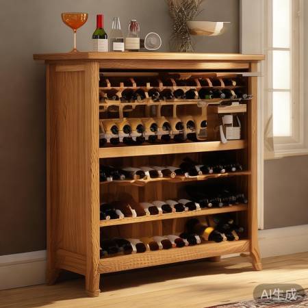 实木红酒柜茶叶置物架:时尚家居新选择
