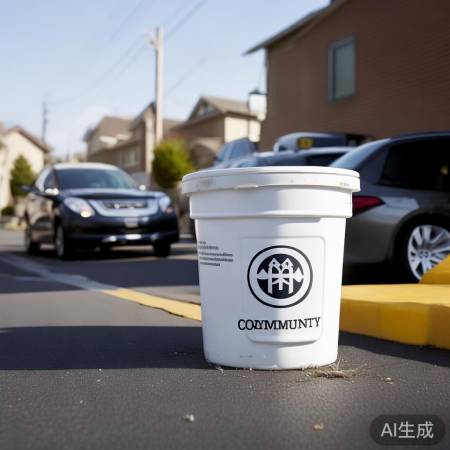 小区统一塑料桶，赔偿500元规