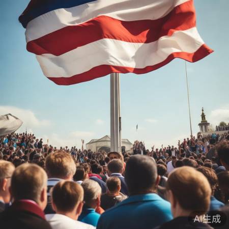 升国旗仪式后，现场齐唱歌唱祖国感动全场！