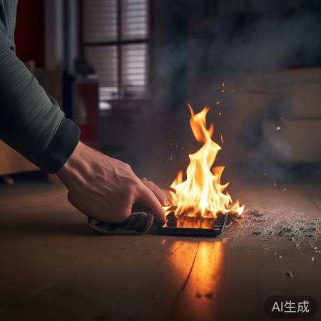 遇手机爆燃,冷静远离,灭火求助