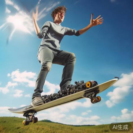 手搓飞行滑板爆红!男生回应:真飞还是假飞?